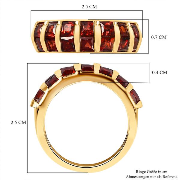 Nat&uuml;rlicher Mosambik Granat Ring, 925 Silber vergoldet (Gr&ouml;&szlig;e 21.00) ca. 2.77 ct image number 7