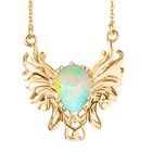 D'Joy AA Natürlicher, äthiopischer Welo Opal Halskette ca. 50 cm 925 Silber 750 Gelbgold Vermeil (10-15 Werktage Lieferzeit) ca. 1.39 ct