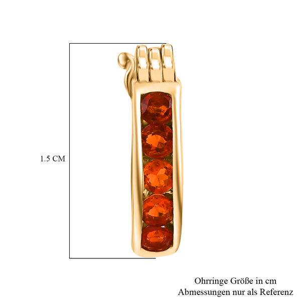 D'Joy AAA Blaze Feueropal Ohrringe, 925 Silber vergoldet - 0,49 ct. image number 5