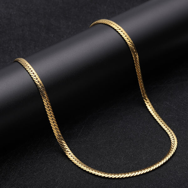 Figaro-Halskette, ca. 60 cm, Edelstahl vergoldet image number 2