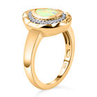 Natürlicher, äthiopischer Opal und Zirkon-Ring, 925 Silber Gelbgold Vermeil  ca. 0,93 ct image number 4