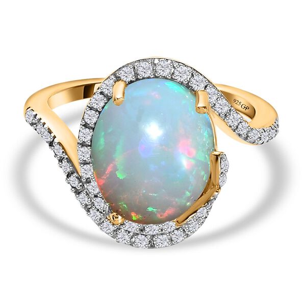 GP Trionfo Kollektion - AA natürlicher, äthiopischer Welo Opal und Multi-Edelstein-Ring - 3,63 ct. image number 0