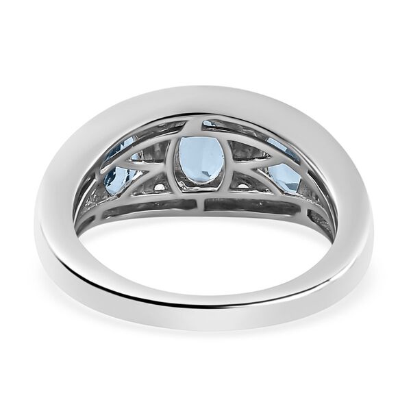 Espirito Santo AA Aquamarin und Zirkon Ring, ca. 1.39 ct. image number 6