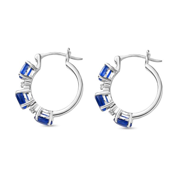 D'Joy AA Nat&uuml;rliche Kaschmir Kyanit und Moissanit Ohrringe - 4,46 ct. image number 4
