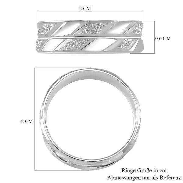 Stacking-Stil-Bandring in 950 Platin image number 5