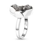 Meteorit-Ring, 925 Silber  ca. 14,45 ct image number 4