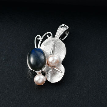 AAA Labradorit und Perlen Schmetterling Anh&auml;nger