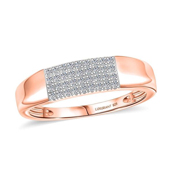 LUXURIANT VS-EF Labor Diamant Ring, 925 Silber 750 Roségold Vermeil - 0,20 ct. image number 3