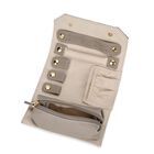 "PU Mini jewelry travel case with zipper, Open size: 24x14cm(9.45x5.51inch), Close size: 14x6.5cm(5.5x2.55inch), Material: PU Weight: 92g Color: Grey"