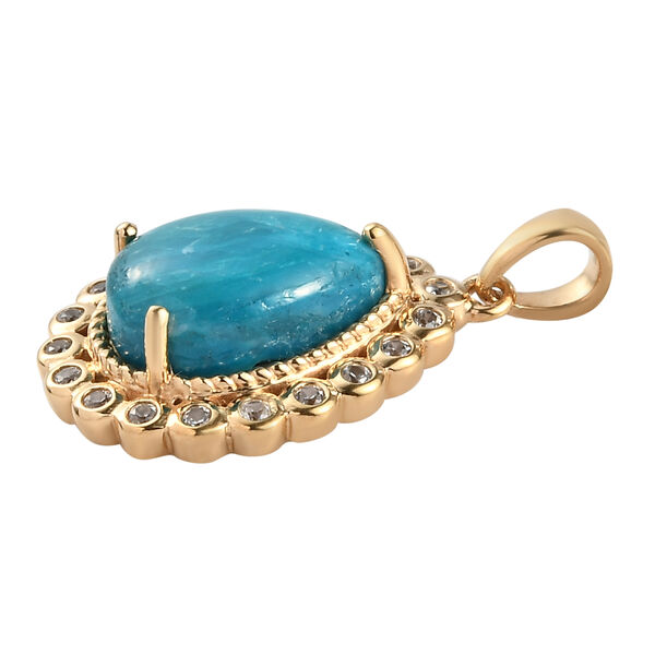 Opalina und Zirkon Halo-Anh&auml;nger in Silber image number 4