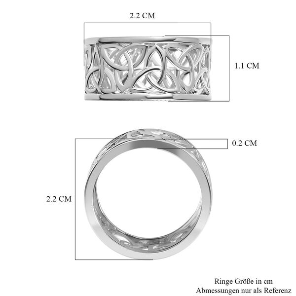 Filigranem durchbrochenem Design Ring, 925 Silber rhodiniert, (Gr&ouml;&szlig;e 17.00) image number 6
