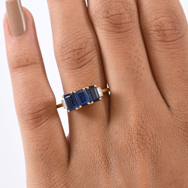 D'Joy AA Nat&uuml;rlicher Kaschmir Kyanit und Diamant Ring - 2,57 ct. image number 3