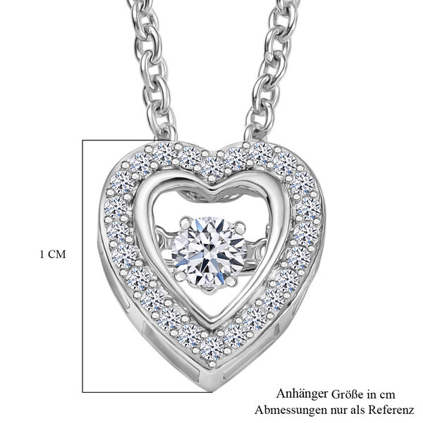 LUXURIANT SI-GH Labor Diamant Anhänger mit 45cm Kette, 925 Silber rhodiniert - 0,25 ct. image number 7