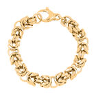 LA BELLA feinstes handgefertigtes Italienisches Königs-Armband, ca. 19 cm , 925 Silber Gelbes Gold, ca. 30,00g