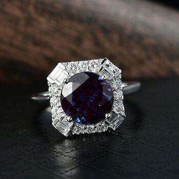 LUXURIANT DIAMOND - AAA Lab Grown Alexandrit, Lab Grown Diamant Ring 417 Gold (Gr&ouml;&szlig;e 20.00) ca. 5,32 ct