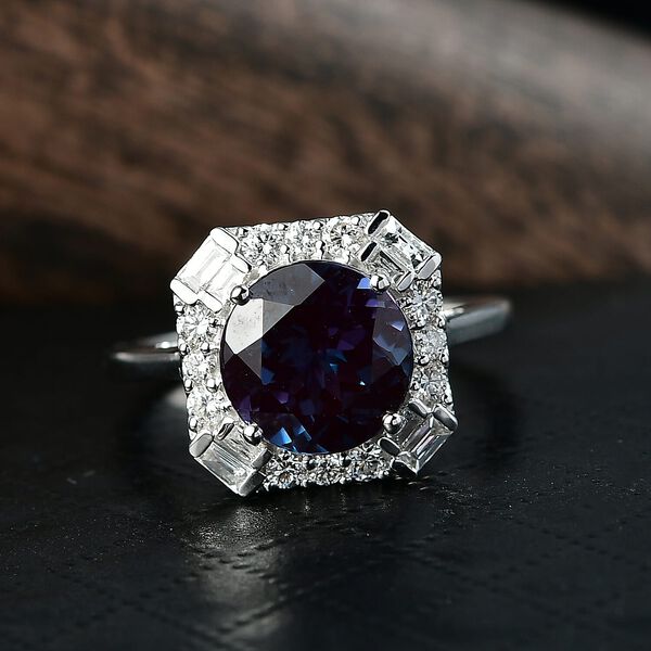 LUXURIANT DIAMOND - AAA Lab Grown Alexandrit, Lab Grown Diamant Ring 417 Gold (Gr&ouml;&szlig;e 20.00) ca. 5,32 ct image number 1