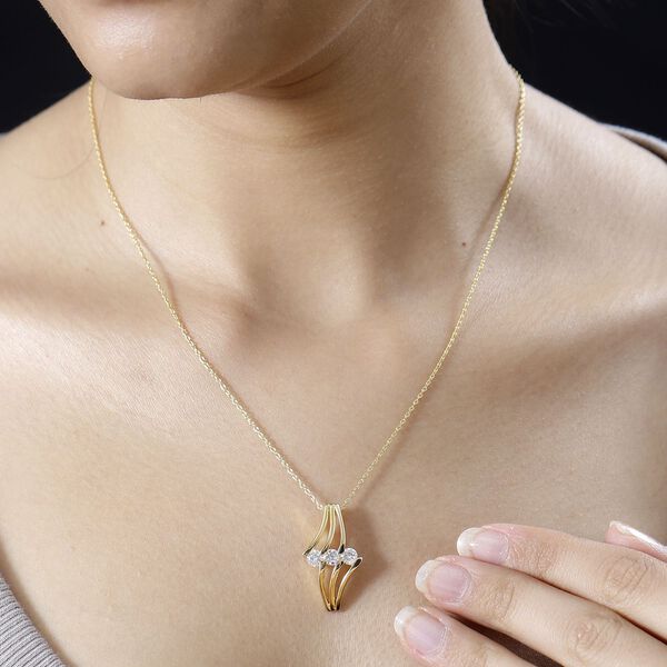 EF Moissanit Anh&auml;nger mit 20cm Kette - 0,69 ct. image number 8