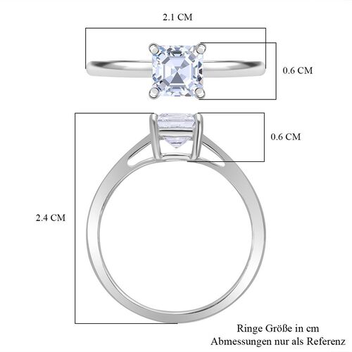 LUXURIANT DIAMOND- IGI zertifizierter VS-EF Labor Diamant Ring in 950 Platin - 1 ct. image number 6