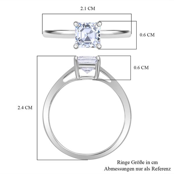 LUXURIANT IGI zertifizierter VS-EF Labor Diamant Ring in 950 Platin - 1 ct. image number 6