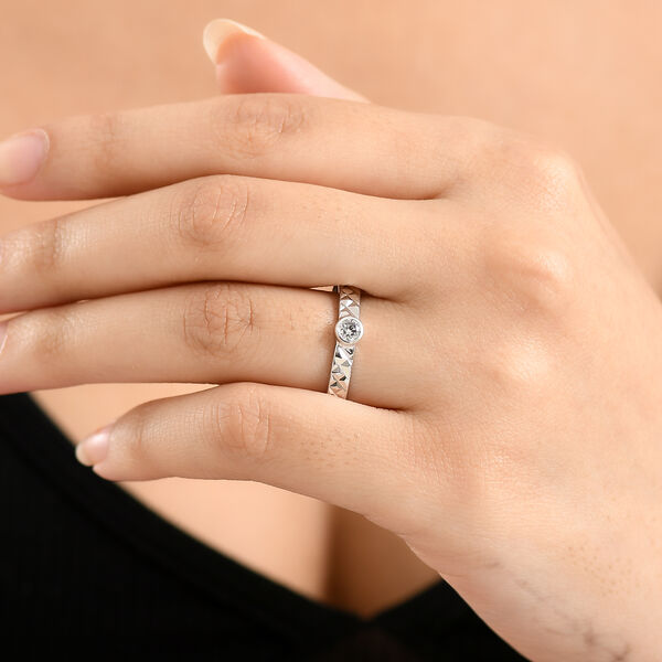 LUXURIANT DIAMOND - Lab Grown Diamant VS-EF Ring 925 Silber rhodiniert (Gr&ouml;&szlig;e 21.00) ca. 0,25 ct image number 3