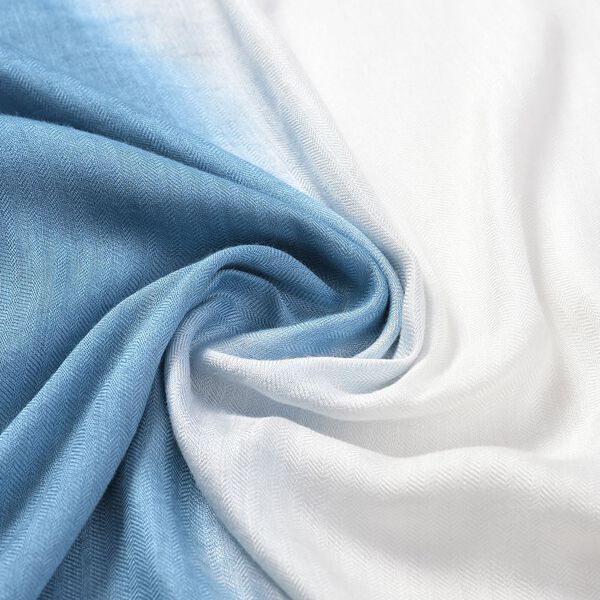 Ombre-Schal mit Quasten aus Poly-Seide-Modal, 70x200 cm, Dunkelblau image number 6