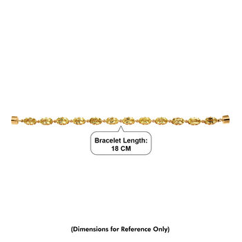 D'Joy AAA Ouro Verde-Quarz Armband ca. 18 cm 925 Silber 750 Gelbgold vermeil ca. 11,84 ct.