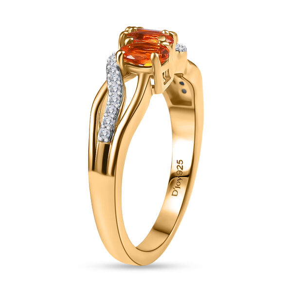 D'Joy AAA Blaze Feueropal und Zirkon Ring - 0,65 ct. image number 5