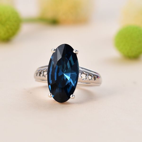 J Francis gefertigt mit SWAROVSKI- Montana Swarovski Kristall Ring image number 2