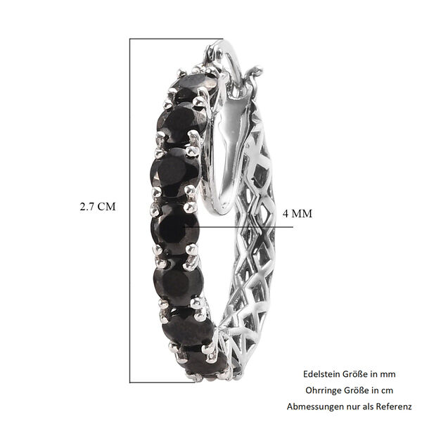 Elite Shungit Creolen 925 Silber platiniert ca. 2,49 ct image number 5