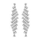 Weiße Kristall-Halskette und Ohrringe in Silberton - 12 ct. image number 5