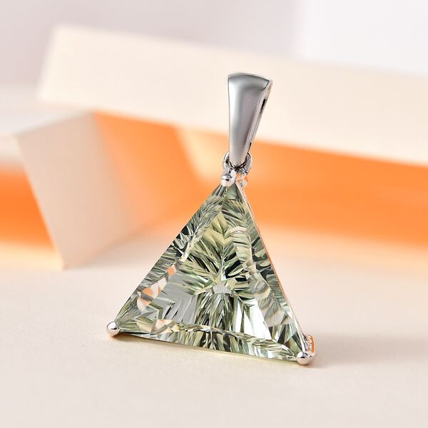 Prasiolith Anh&auml;nger - 24,92 ct. image number 2