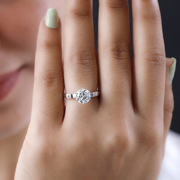 Moissanit Ring mit europäischem Schliff - 1,69 ct. image number 9