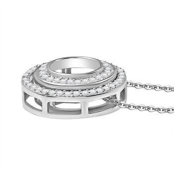 Moissanit Anh&auml;nger mit 50cm Kette - 0,94 ct.