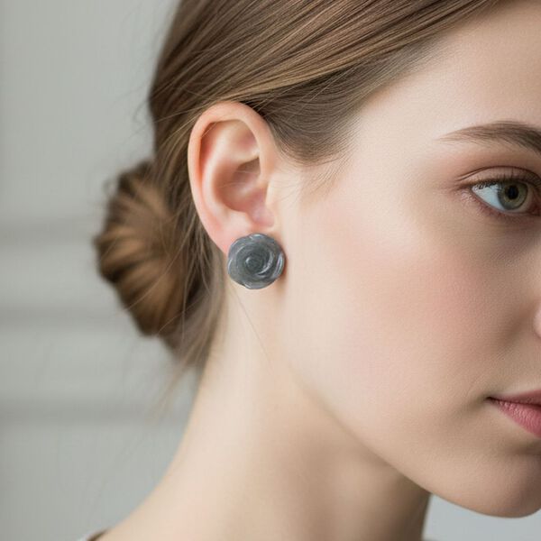 D'Joy nat&uuml;rliche Olmek Jadeit Ohrringe - 20 ct. image number 3