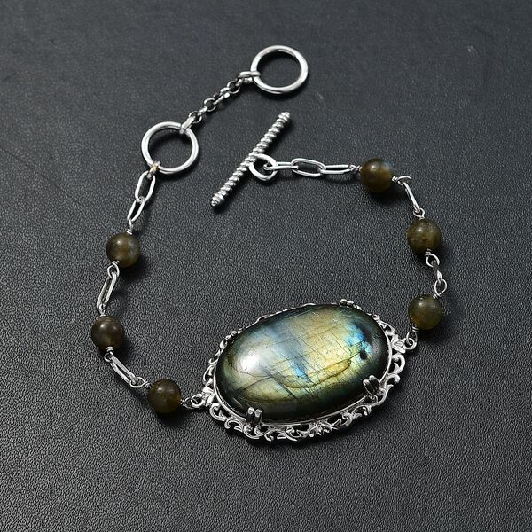 Labradorit Armband, 16,5 cm - 43,63 ct. image number 5