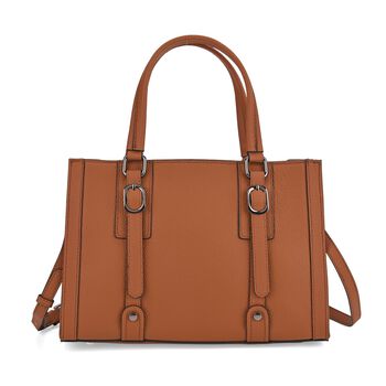 Crossbody Tasche aus 100% echtem Leder, 32x13x21 cm, Braun