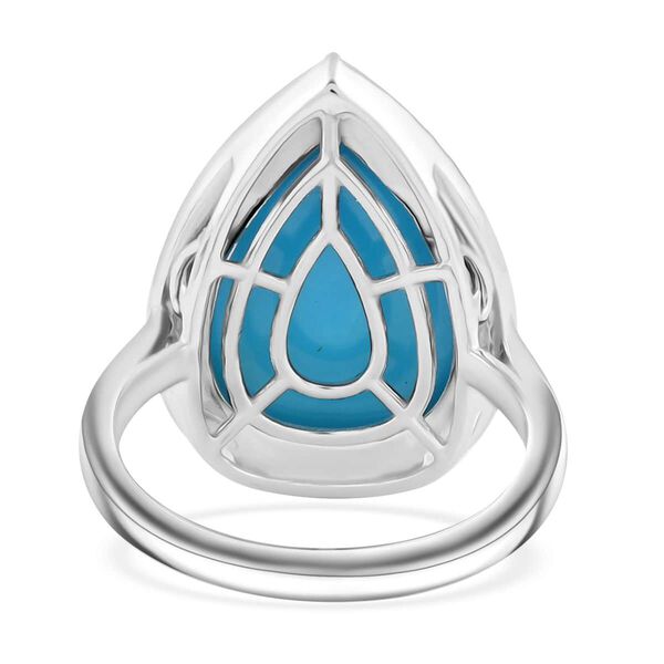 LUXORO zertifiziert und geprüft AAA Sleeping Beauty Türkis und Diamant Ring in 417 Weißgold - 8,35 ct. image number 4