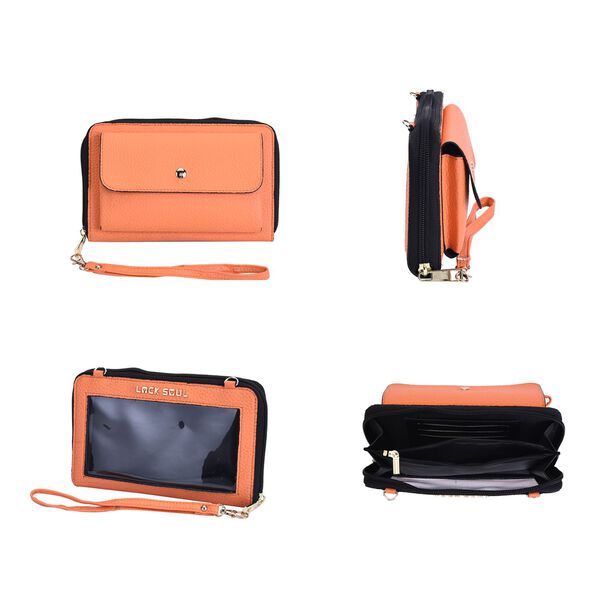 2er Set - Crossbody Tasche und Powerbank mit 4000mAh, Orange image number 3