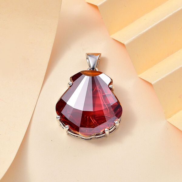 J Francis gefertigt mit SWAROVSKI- Roter Magma Swarovski Kristall Anhänger image number 2