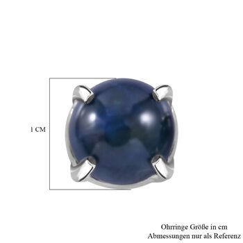 Blaue Sternsaphir Ohrringe, ca. 2,97 ct.