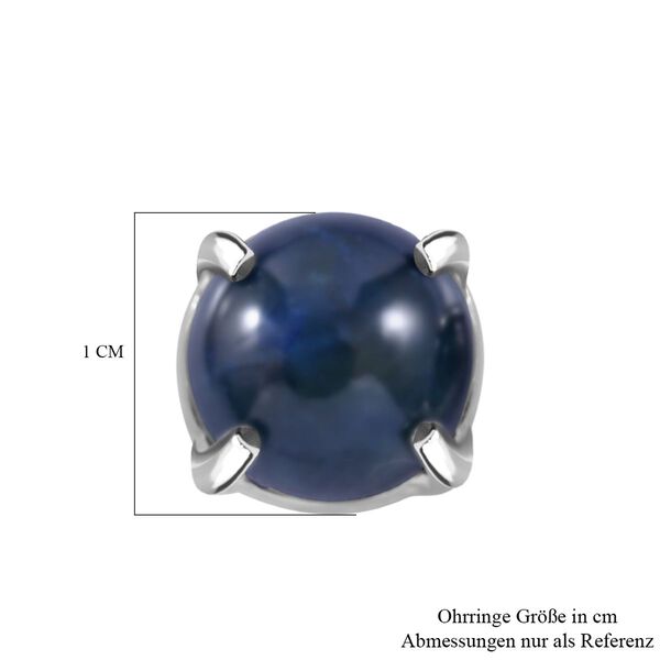 Blaue Sternsaphir Ohrringe, ca. 2,97 ct. image number 3