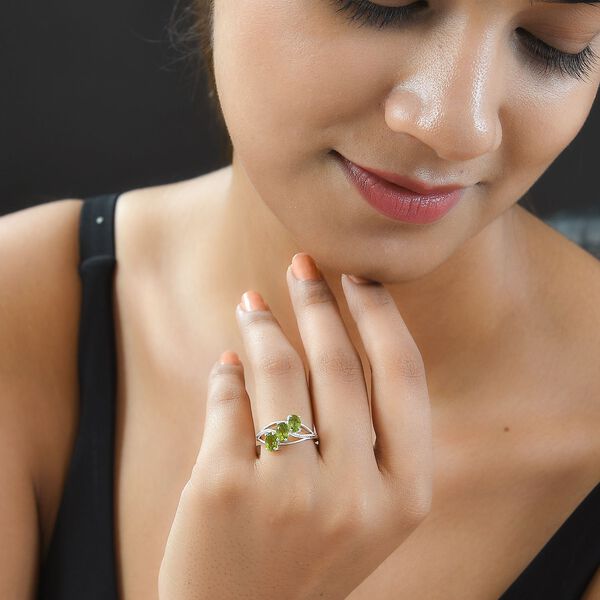 Peridot Ring, 925 Silber (Größe 16.00) ca. 1,64 ct image number 3