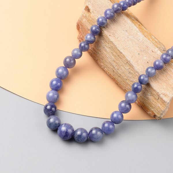 Tansanit-Halskette 45 cm mit Schieberkette 10 cm - 259 ct. image number 2