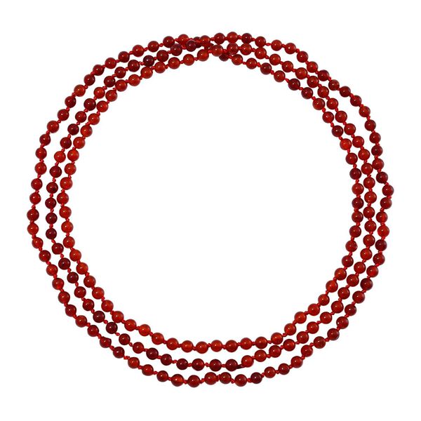 Dreilagige rote Achat-Halskette, 150cm - 375 ct. image number 3
