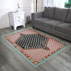 Handgewebter bedruckter Läufer aus 100 % Baumwolle, 180x120 cm, Mehrfarbig