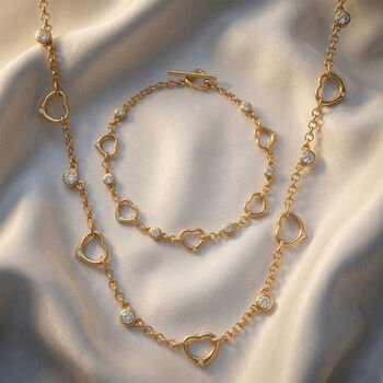 EverTrue Moissanit 19cm Armband und 50cm Halskette