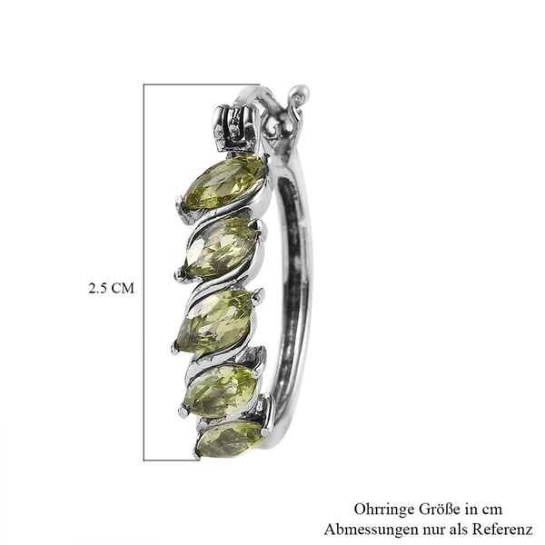 Nat&uuml;rlicher Peridot Creolen Edelstahl ca. 2,68 ct image number 5