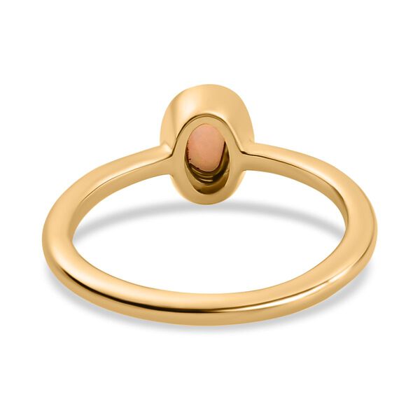 Nat&uuml;rlicher &Auml;thiopischer Opal Ring 925 Silber vergoldet  ca. 0,43 ct image number 6