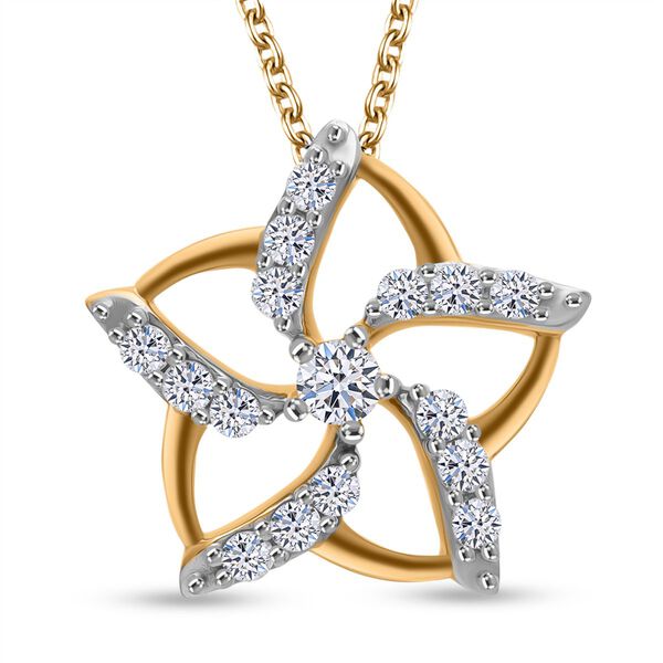 LUXURIANT DIAMOND- SGL zertifizierter SI-GH Labor Diamant Anh&auml;nger mit 50cm Kette und Ohrringe image number 1