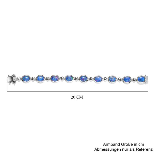Boulder Opal Triplette Armband, ca. 19 cm, 925 Silber platiniert ca. 15.80 ct image number 5
